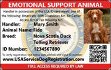 Emotional Support Animal Letter Premium Package Includes both Housing and Travel Letters - USA Service Animal Registration