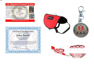 Emotional Support Animal Deluxe Registration Package - USA Service Animal Registration