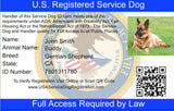 Service Dog Vest w/ Handle Deluxe Registration Package - USA Service Animal Registration