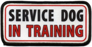Service Dog "In Training" Embroidered Velcro Patches (set of two) - USA Service Animal Registration