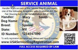 Service Dog Light Weight Mesh Vest Deluxe Registration Package - USA Service Animal Registration