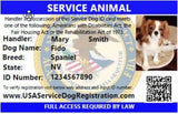 Psychiatric Service Dog Housing/Travel Letter Package